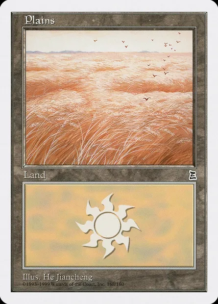 Plains, Magic card PTK 168 — Portal Three Kingdoms set