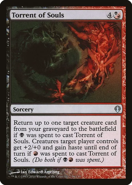 Torrent d'âmes, carte Magic ARC 96 — extension Archenemy