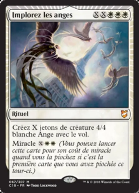 Implorez les anges, carte Magic C18 67 — extension Commander 2018