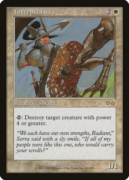 Intrepid Hero, Magic card USG 19 — Urza's Saga set