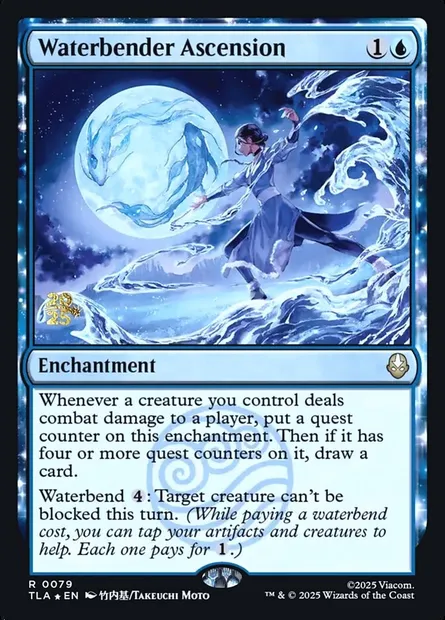 Ascension du maître de l'Eau, carte Magic PTLA 79s — extension Avatar: The Last Airbender Promos