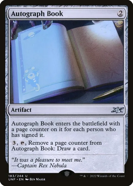 Autograph Book, carte Magic UNF 183 — extension Unfinity