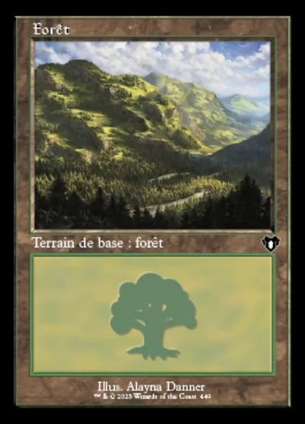 Forest, carte Magic CMM 449 — extension Commander Masters