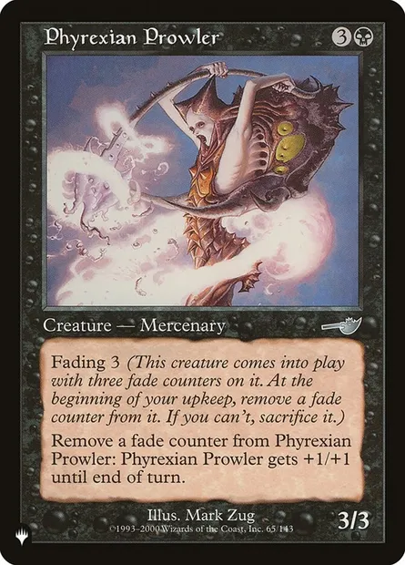Phyrexian Prowler, Magic card PLST NEM-65 — The List set