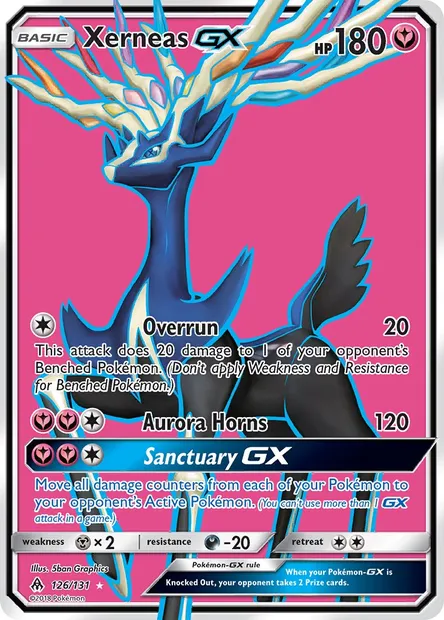 Xerneas GX, Pokémon card FLI 126 — Forbidden Light set