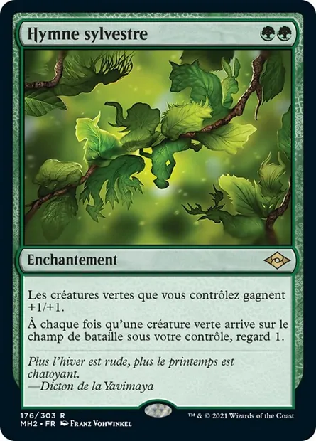 Hymne sylvestre, carte Magic MH2 176 — extension Horizons du Modern 2