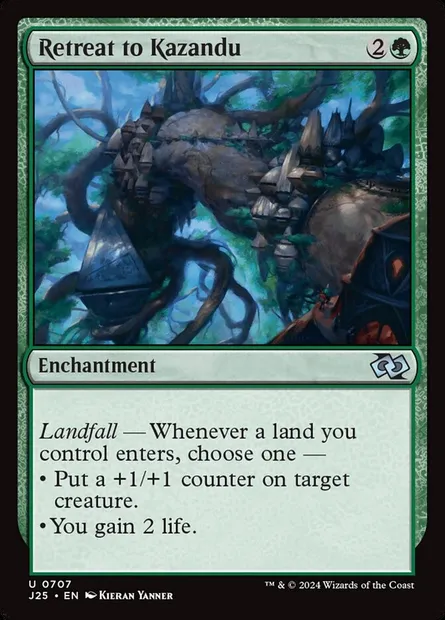 Retreat to Kazandu, Magic card J25 707 — Foundations Jumpstart set