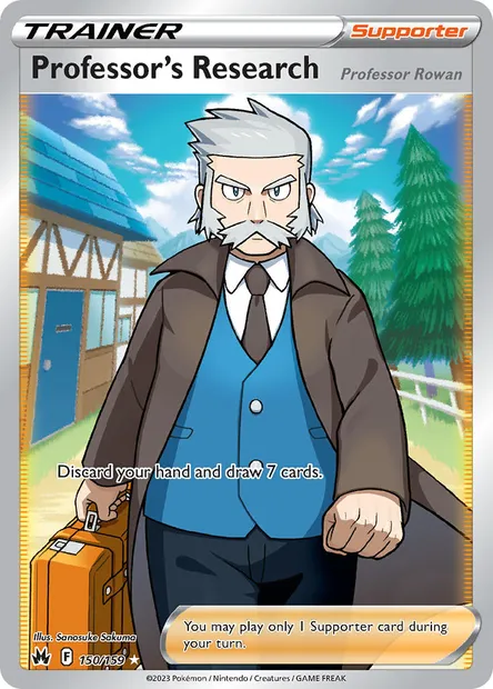 Professor's Research, Pokémon card CRZ 150 — Crown Zenith set
