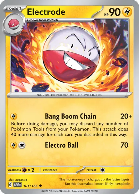 Electrode, Pokémon card MEW 101 — 151 set