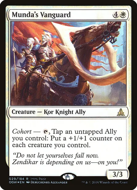 Munda's Vanguard, Magic card POGW 29 — Oath of the Gatewatch Promos set