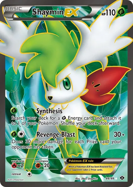 Shaymin-EX, Pokémon card NXD 94 — Next Destinies set