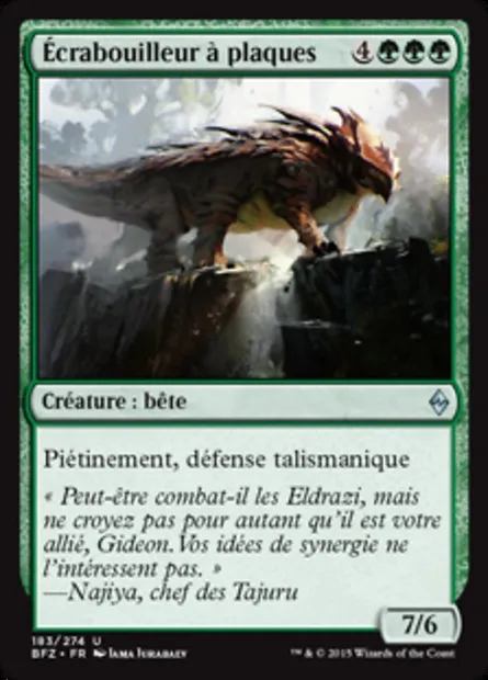 Écrabouilleur à plaques, carte Magic BFZ 183 — extension La bataille de Zendikar