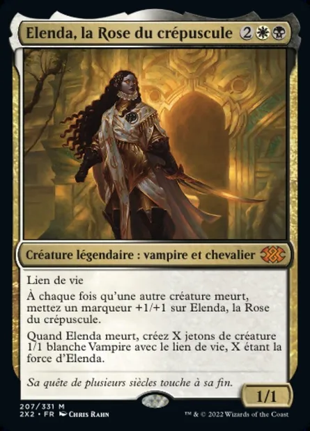 Elenda, la Rose du crépuscule, carte Magic 2X2 207 — extension Double Masters 2022