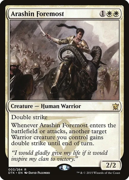 Arashin Foremost, Magic card DTK 3 — Dragons of Tarkir set