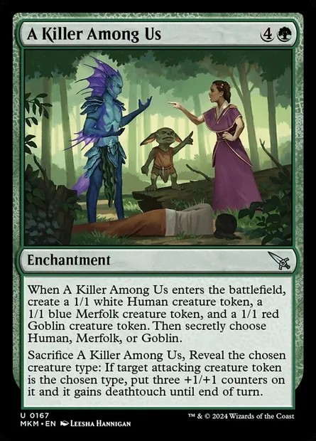 A Killer Among Us, Magic card MKM 167 — Murders at Karlov Manor set