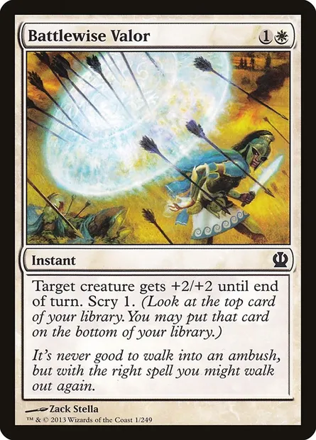 Battlewise Valor, Magic card THS 1 — Theros set