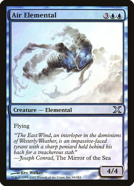 Élémental d'air, carte Magic 10E 64★ — extension Dixième édition