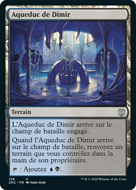 Aqueduc de Dimir, carte Magic ZNC 126 — extension Zendikar Rising Commander
