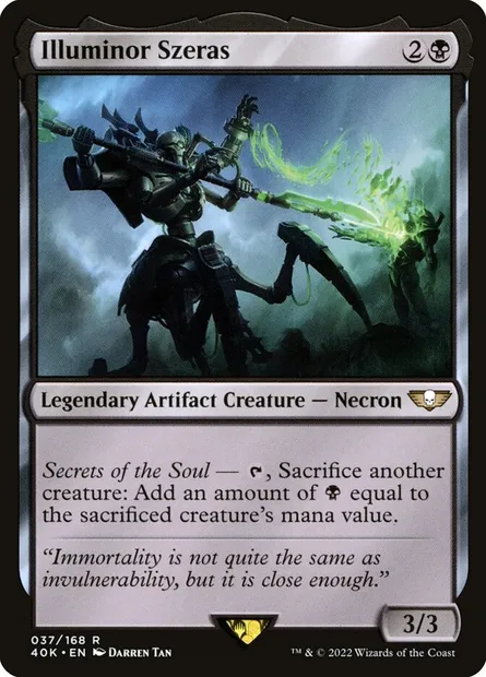 Illuminor Szeras, Magic card 40K 37 — Warhammer 40,000 Commander set