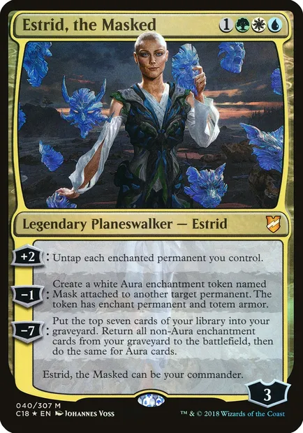 Estrid, the Masked, Magic card OC18 40 — Commander 2018 Oversized set
