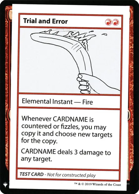 Trial and Error, Magic card CMB1 68 — Mystery Booster Playtest Cards 2019 set