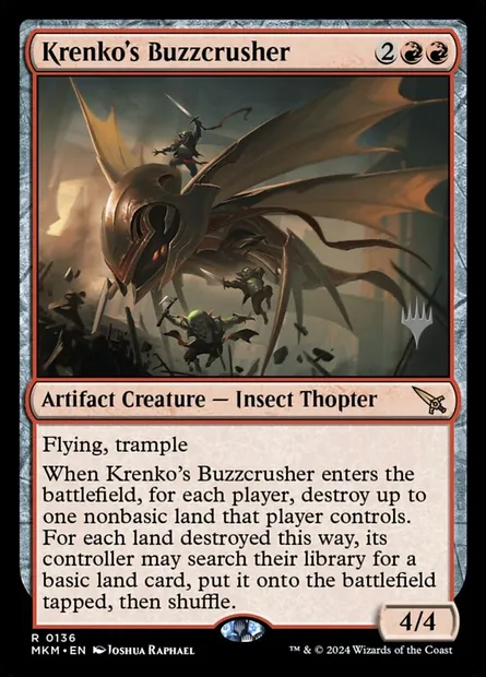 Krenko's Buzzcrusher, Magic card PMKM 136p — Murders at Karlov Manor Promos set