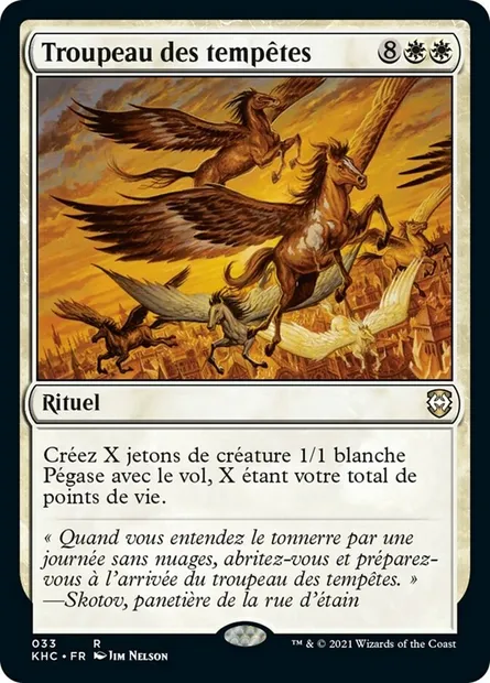 Troupeau des tempêtes, carte Magic KHC 33 — extension Kaldheim Commander