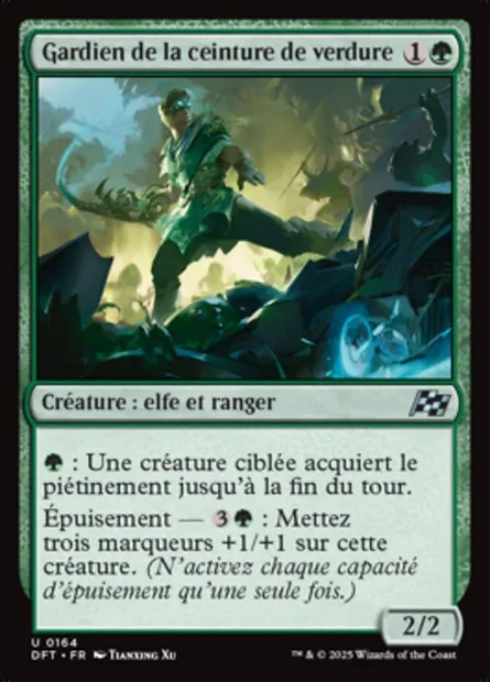 Gardien de la ceinture de verdure, carte Magic DFT 164 — extension Aetherdrift