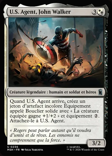 U.S. Agent, John Walker, carte Magic MSH 236 — extension Marvel Super Heroes