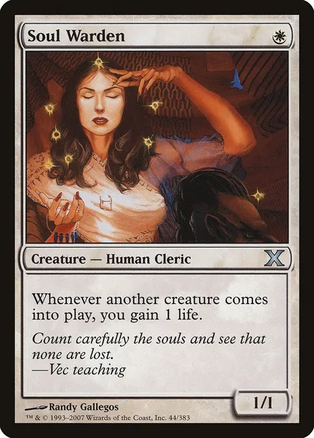 Soul Warden, Magic card 10E 44 — Tenth Edition set