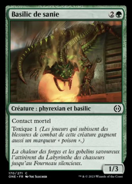 Basilic de sanie, carte Magic ONE 170 — extension Tous Phyrexians