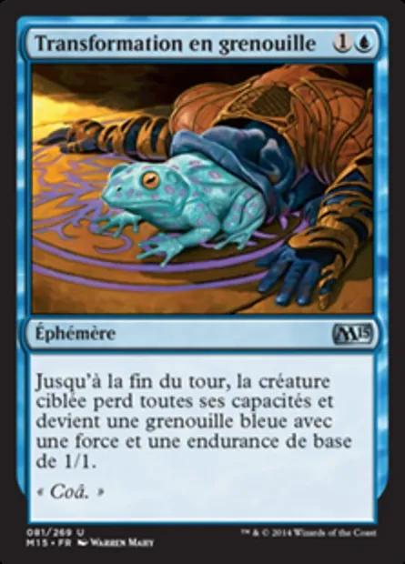 Transformation en grenouille, carte Magic M15 81 — extension Magic 2015