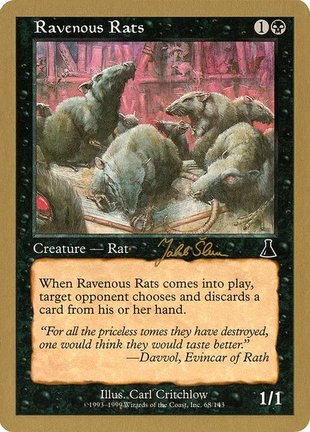 Ravenous Rats, Magic card WC99 js68 — World Championship Decks 1999 set