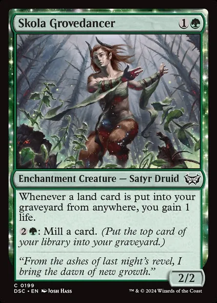 Skola Grovedancer, Magic card DSC 199 — Duskmourn: House of Horror Commander set