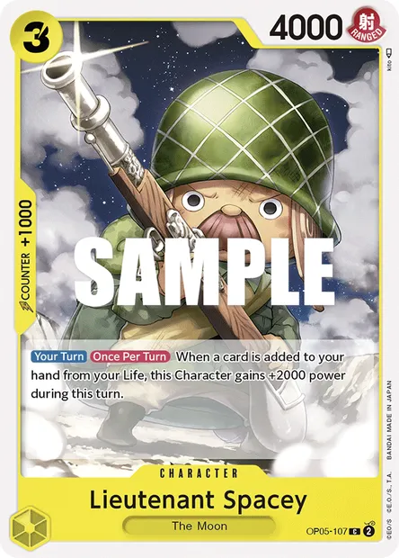 Lieutenant Spacey, One Piece card OP05-107 — AWAKENING OF THE NEW ERA set