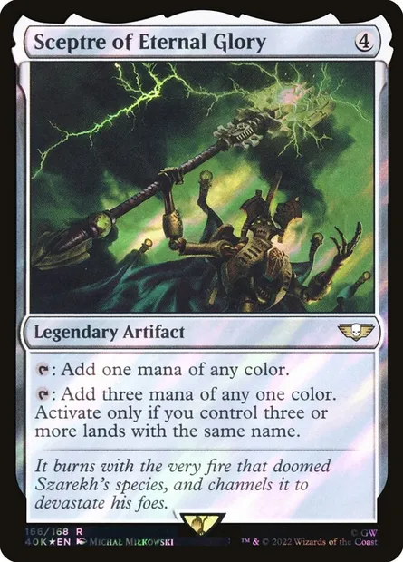 Sceptre de Gloire Éternelle, carte Magic 40K 166★ — extension Warhammer 40,000 Commander