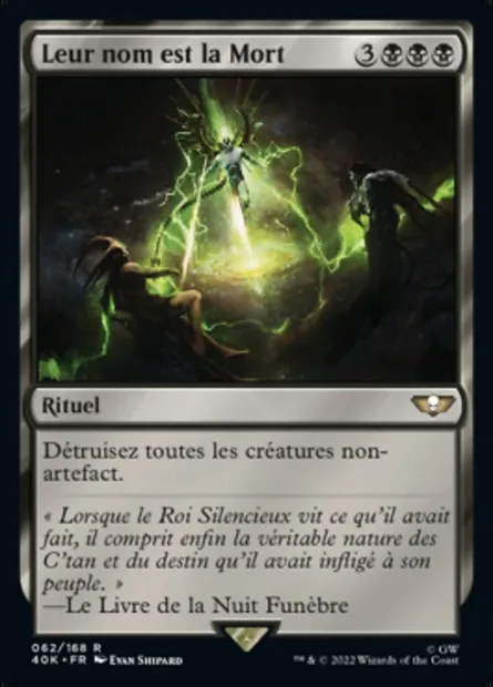 Leur nom est la Mort, carte Magic 40K 62 — extension Warhammer 40,000 Commander