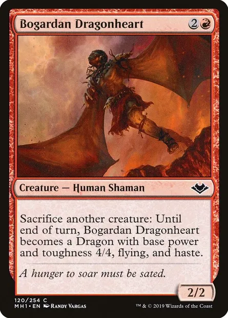 Bogardan Dragonheart, Magic card MH1 120 — Modern Horizons set
