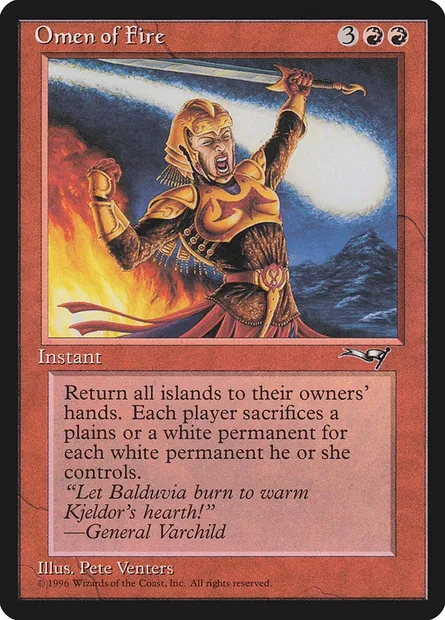 Augure ardent, carte Magic ALL 75 — extension Alliances