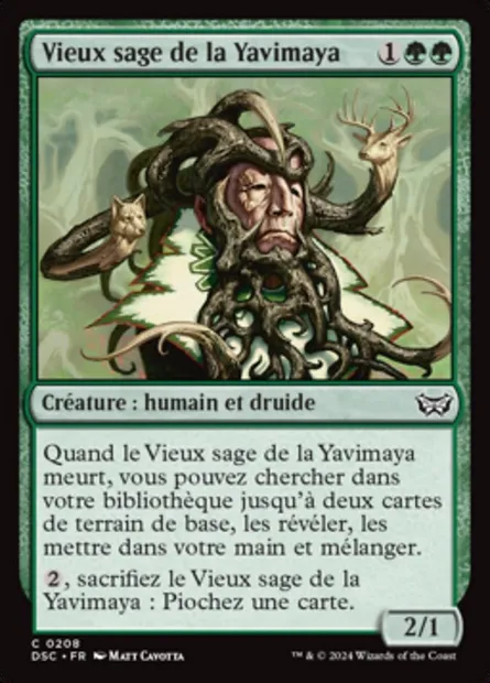 Vieux sage de la Yavimaya, carte Magic DSC 208 — extension Duskmourn: House of Horror Commander