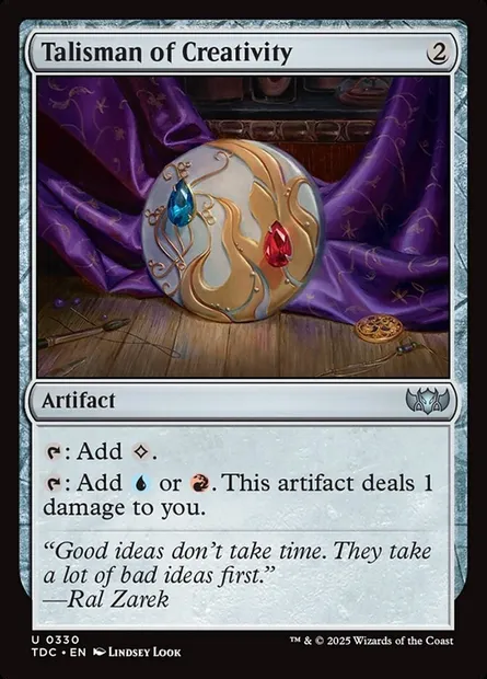 Talisman of Creativity, Magic card TDC 330 — Tarkir: Dragonstorm Commander set