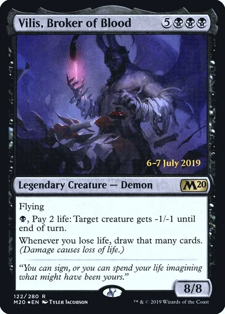 Vilis, Broker of Blood, Magic card PM20 122s — Core Set 2020 Promos set