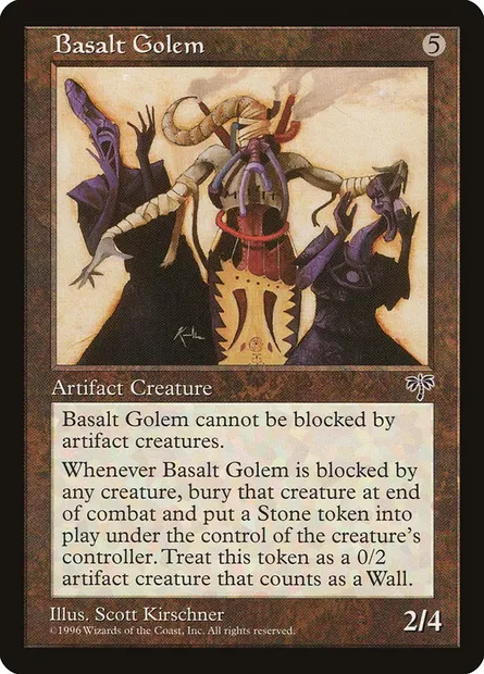 Basalt Golem, Magic card MIR 294 — Mirage set