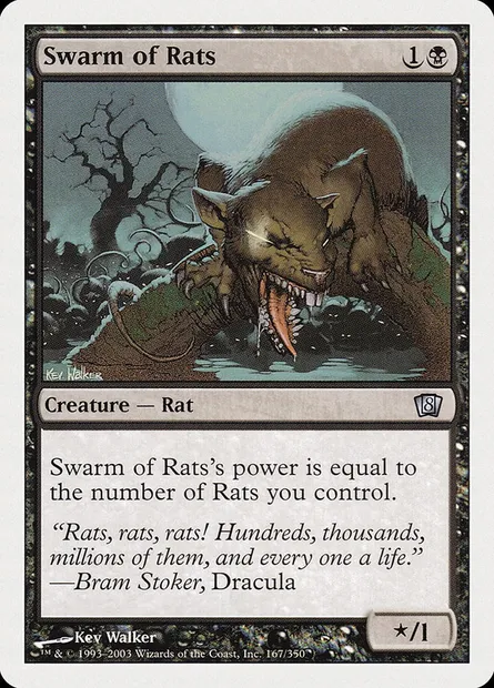 Swarm of Rats, Magic card 8ED 167 — Eighth Edition set