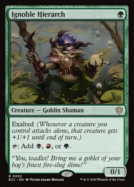 Ignoble Hierarch, Magic card ECC 52 — Lorwyn Eclipsed Commander set