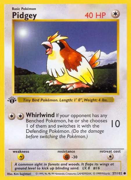 Pidgey, Pokémon card BS 57 — Base Set set