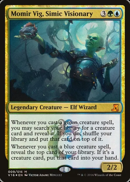Momir Vig, Simic Visionary, Magic card V16 9 — From the Vault: Lore set