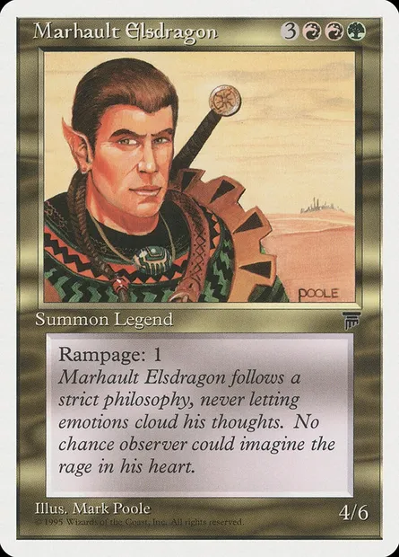 Marhault Elsdragon, Magic card CHR 79 — Chronicles set