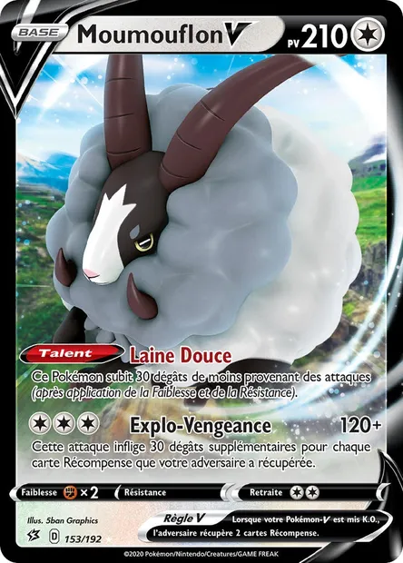 Moumouflon V, carte Pokémon RCL 153 — extension Clash des Rebelles