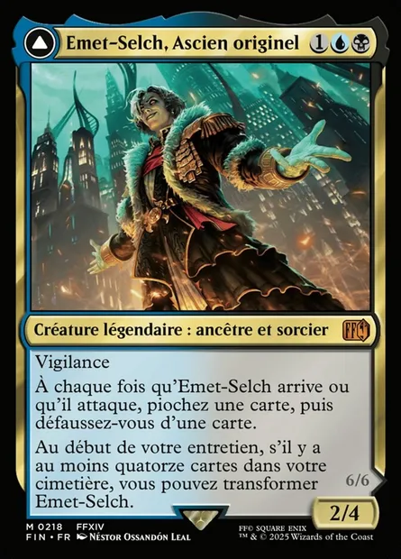 Emet-Selch, Unsundered // Hades, Sorcerer of Eld, carte Magic FIN 218 — extension Final Fantasy